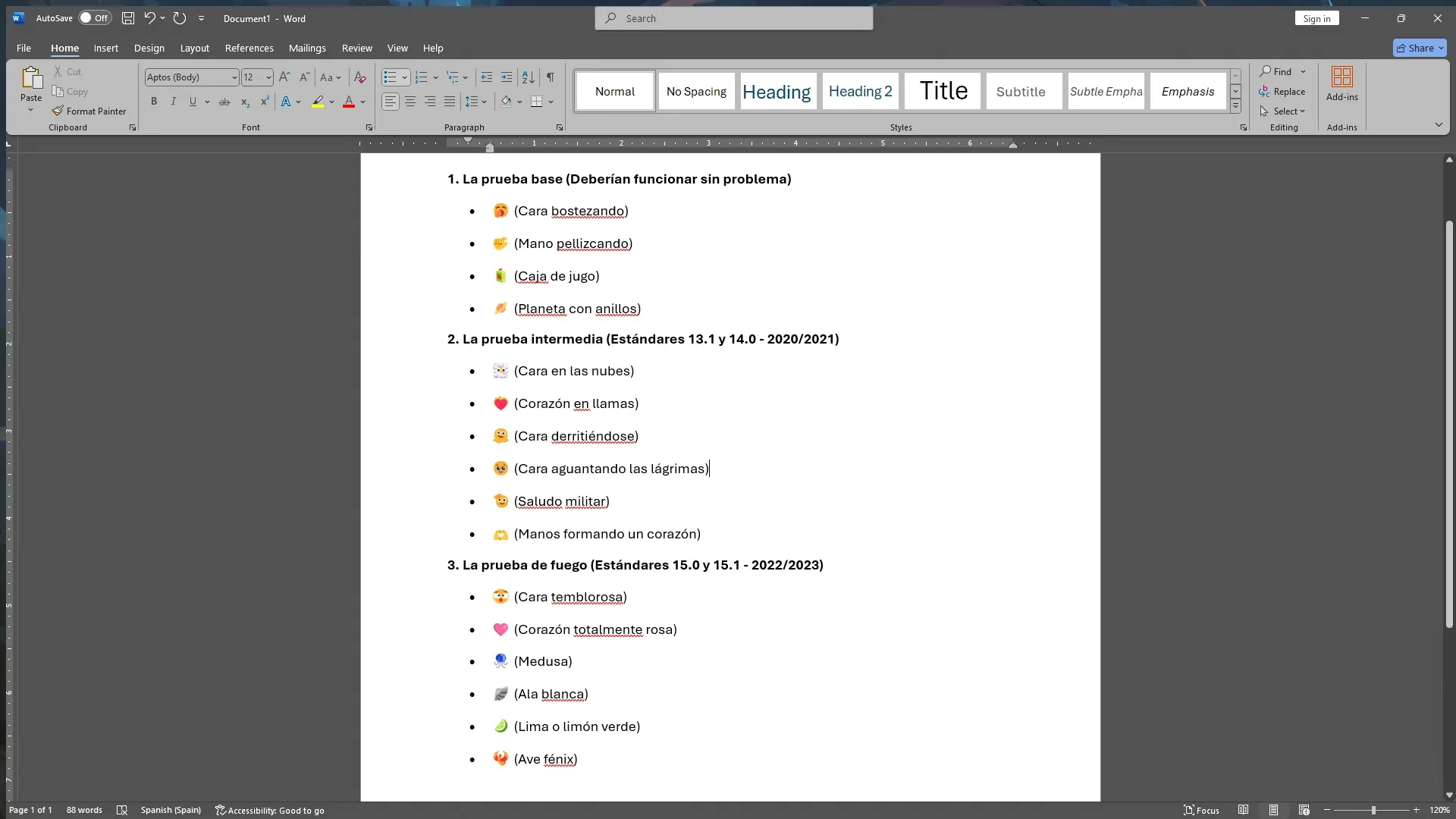Office 2024 con Windows 10 con la tipografía Segoe UI Emoji actualizada de Windows 11