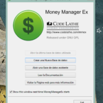 Primera pantalla de Money Manager EX.