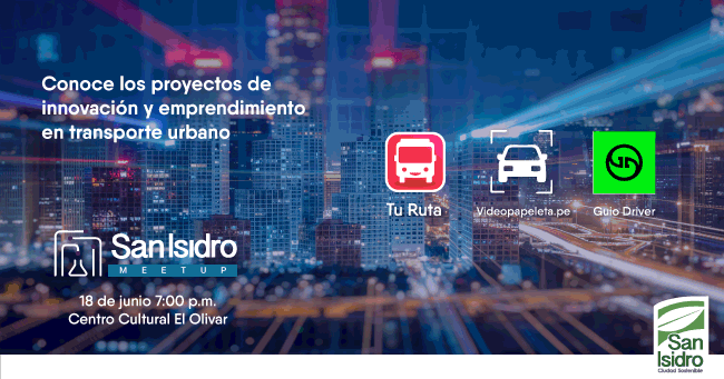 Afiche del San Isidro Meetup de transporte urbano.