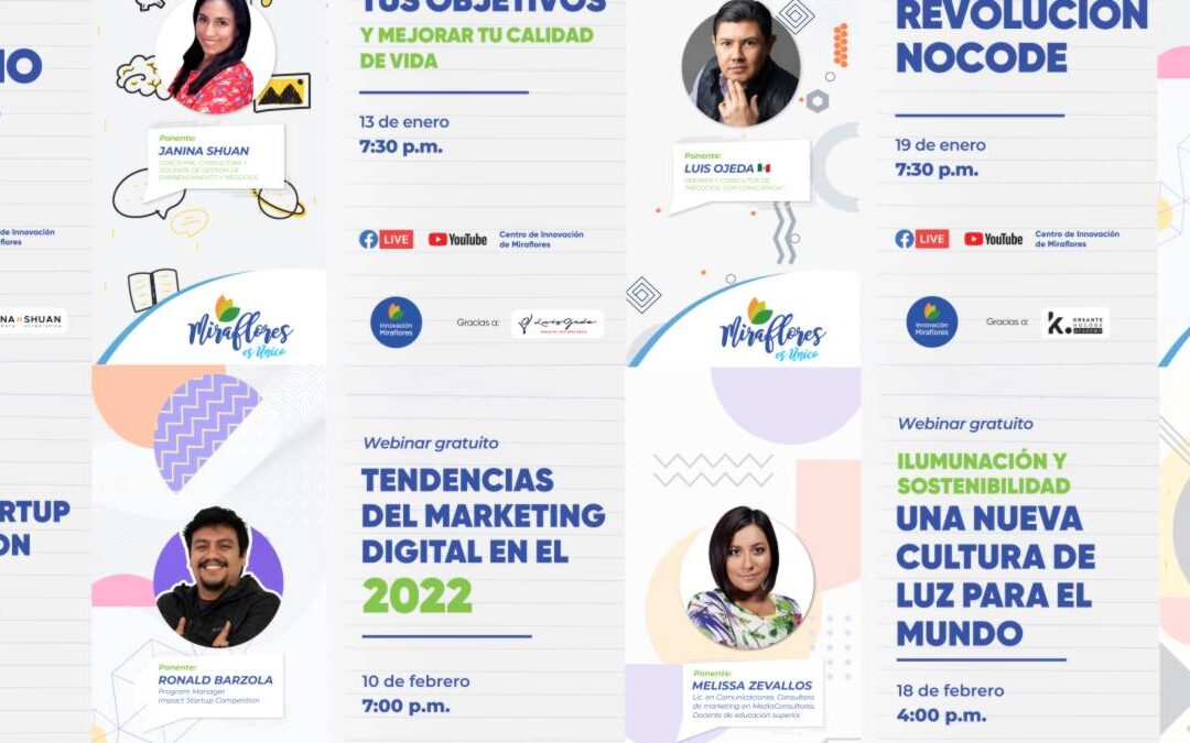 Webinars del Centro de Innovación de Miraflores en 2022